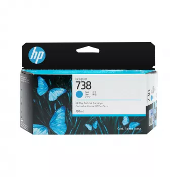 Μελάνι HP 738 Κυανό (Μοντέλο 498N5A) για συμβατούς εκτυπωτές HP