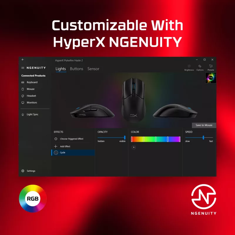 HyperX Pulsefire Haste 2 – Gaming ποντίκι (μαύρο)