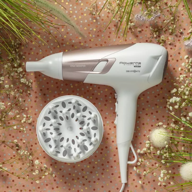 Rowenta Studio Dry CV5830 Σεσουάρ 2300 W Μπεζ, Λευκό