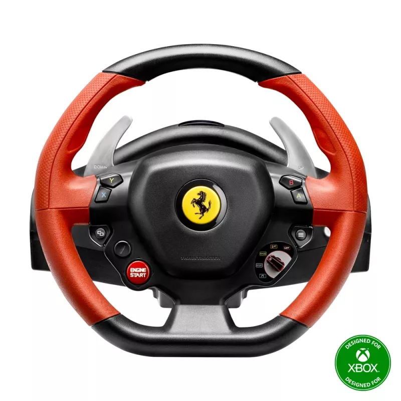 Thrustmaster Ferrari 458 Spider Μαύρο, Κόκκινο USB Τιμόνι + Πεντάλ Xbox One