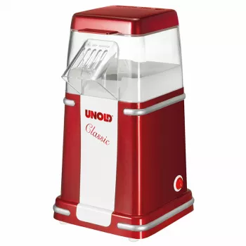 Unold Classic μηχανή ποπ κορν κόκκινο, ασημί, λευκό 900 W