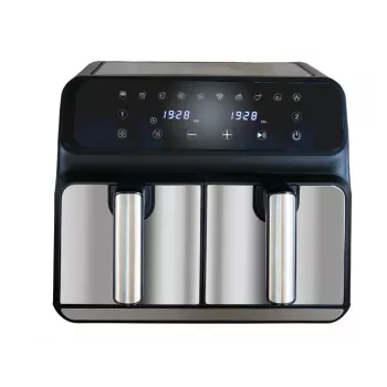 Unold 58685 φριτέζα διπλή 8 L επιτραπέζια 1700 W φριτέζα θερμού αέρα μαύρο, γκρι
