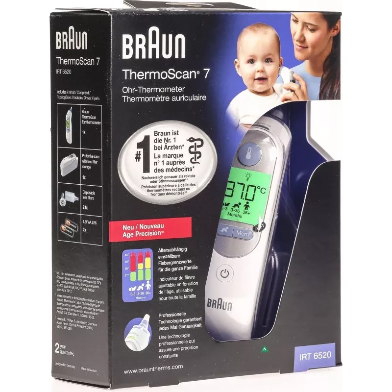 Braun ThermoScan 7 μέτρηση απόστασης λευκό αυτί