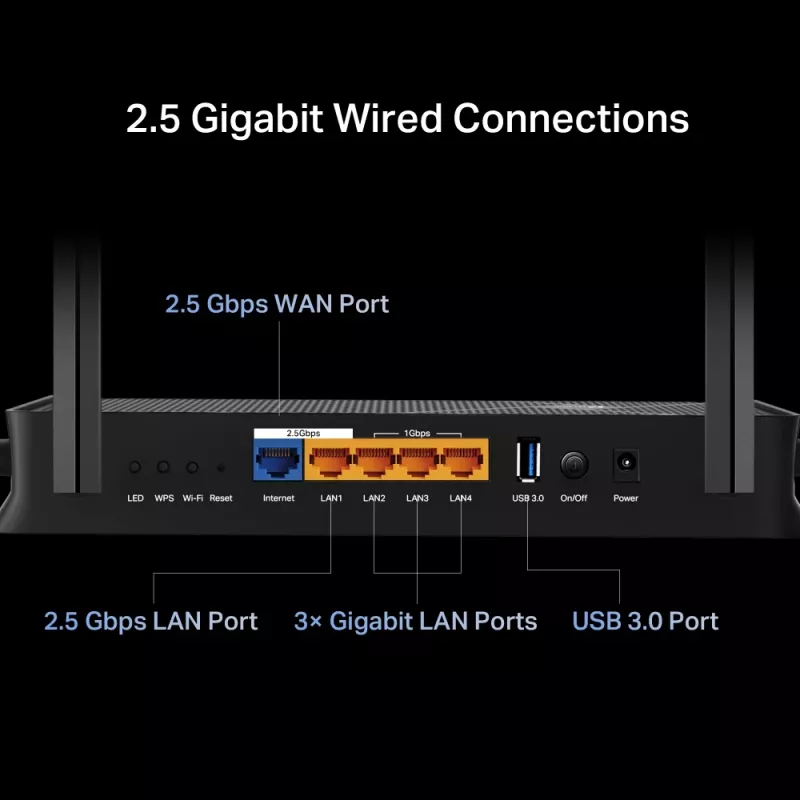 TP-Link Archer BE230 router WLAN 2,5 Gigabit Ethernet διζωνικός (2,4 GHz / 5 GHz) μαύρο