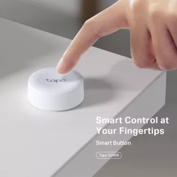 TP-Link Tapo Smart Button, ασύρματο, λευκό, τοίχος, 868, 922 MHz, εσωτερικού χώρου, Android, iOS