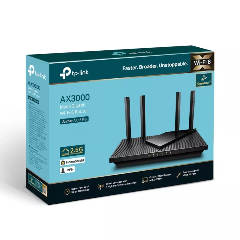 TP-Link Archer AX3000 Multi-Gigabit Wi-Fi 6 router με θύρα 2,5G