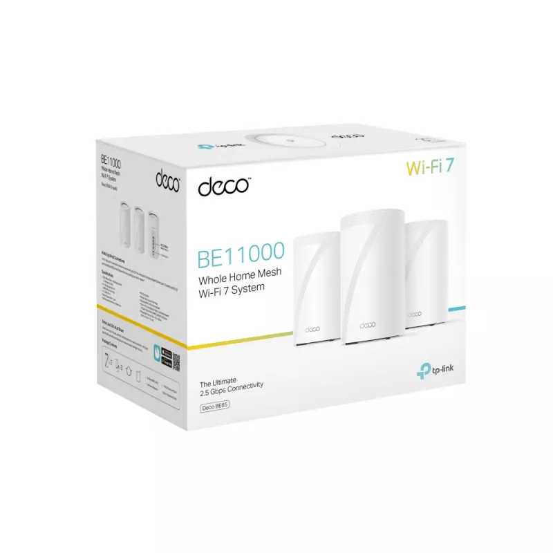 TP-Link BE9300 Whole Home Mesh Wi-Fi 7 System (Tri-Band), λευκό