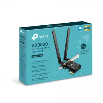 TP-Link Archer AX3000 Wi-Fi 6 Bluetooth 5.2 PCIe adapter, ασύρματος, PCI Express, WLAN / Bluetooth, Wi-Fi 6 (802.11ax), 2402 Mbit/s, μαύρο
