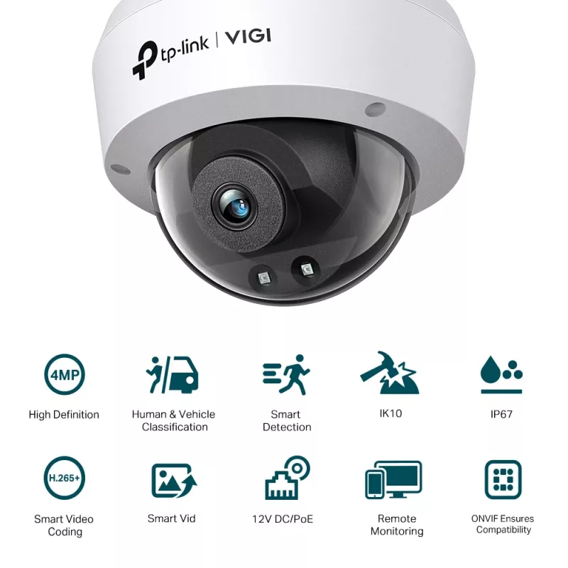 Κάμερα παρακολούθησης IP TP-Link VIGI 4MP IR Dome