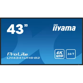 iiyama LH4341UHS-B2 οθόνη σήμανσης 108 cm (42,5 ίντσες) LCD 500 cd/m² 4K Ultra HD ενσωματωμένος επεξεργαστής Android 8.0 24/7