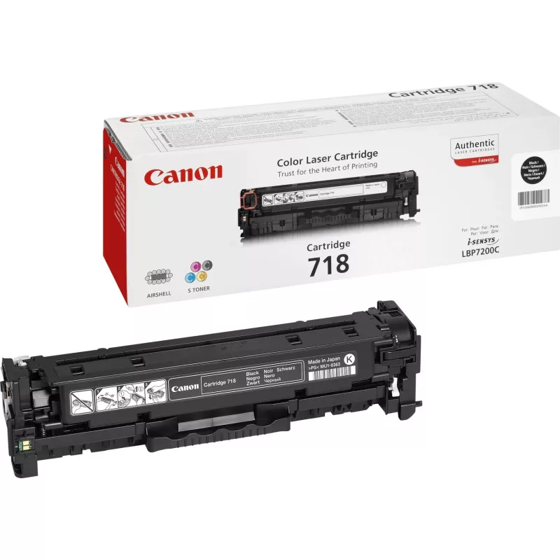Canon CRG-718 Bk τόνερ 1 τεμ. γνήσιο μαύρο