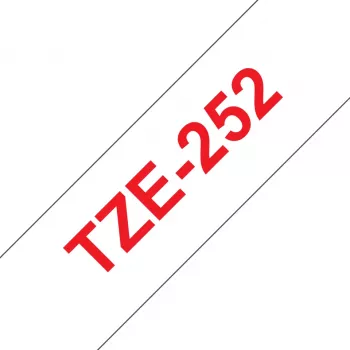 Ταινία πλαστικοποίησης Brother TZe252 24mm κόκκινο σε λευκό