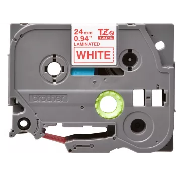 Ταινία πλαστικοποίησης Brother TZe252 24mm κόκκινο σε λευκό