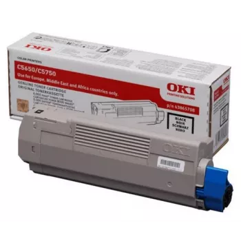 OKI 43865708 κασέτα τόνερ για C5650 / C5750, 8000 σελίδες, μαύρη