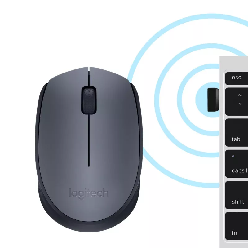 LOGITECH M170 ασύρματο ποντίκι γκρι Emea