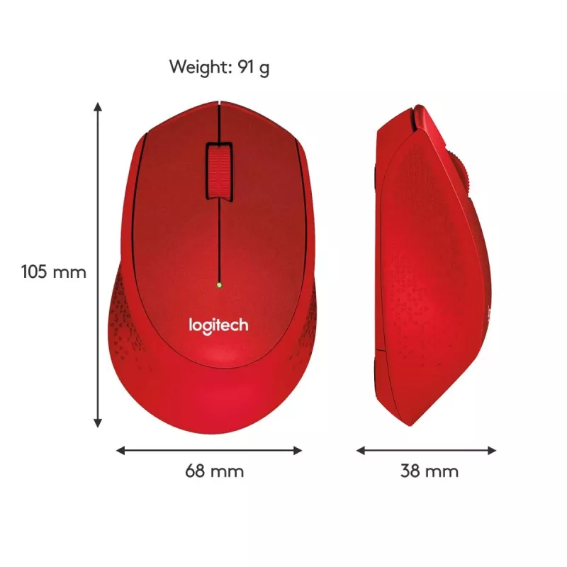 LOGITECH M330 Silent Plus κόκκινο