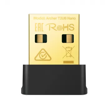 Προσαρμογέας USB Wi-Fi και Bluetooth TP-Link Archer T2UB Nano AC600 διπλής ζώνης, Wi-Fi 5, μαύρος