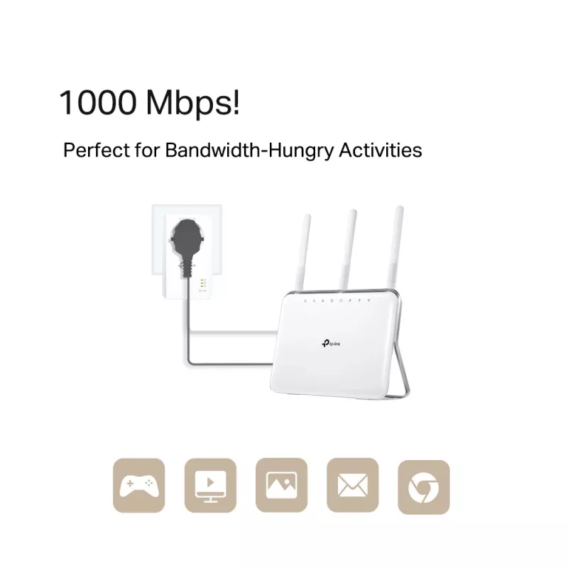 TP-Link TL-PA7017P PowerLine adapter δικτύου 1000 Mbit/s Ethernet LAN λευκό 1 τεμ.