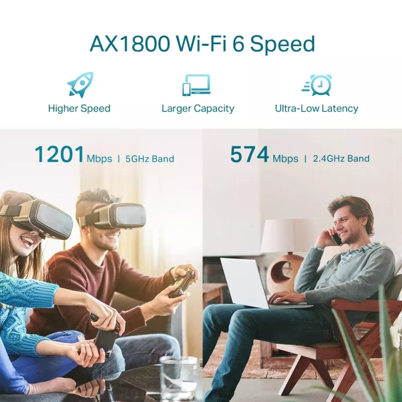 Επαναλήπτης δικτύου TP-Link AX1800 WiFi 6 Extender RE605X