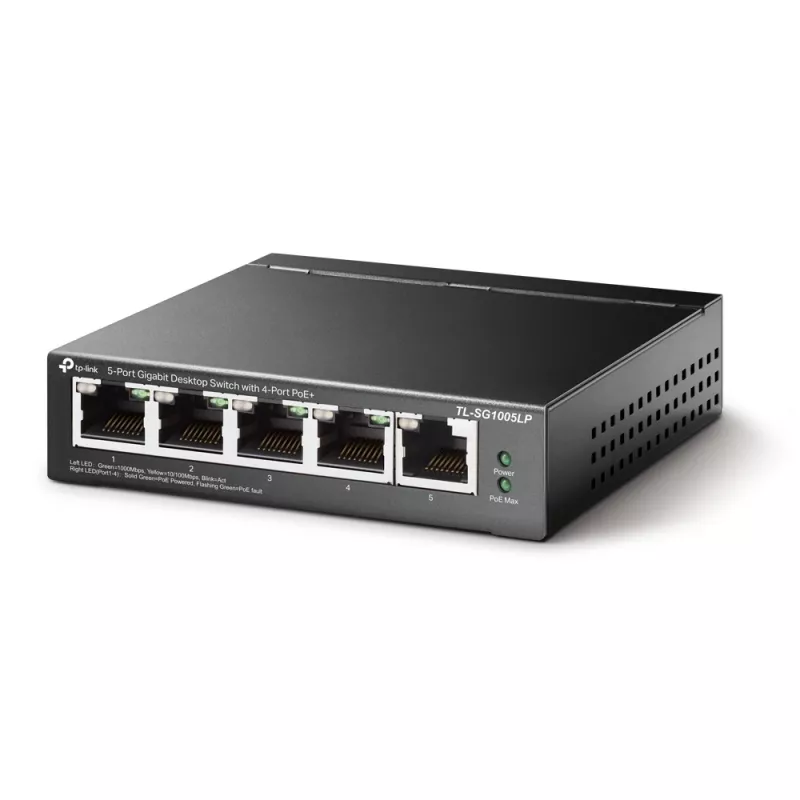 TP-Link TL-SG1005LP Δικτυακό Switch Unmanaged Gigabit Ethernet (10/100/1000) Power over Ethernet (PoE) Μαύρο