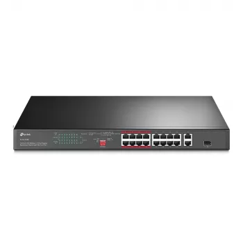 TP-Link 16-Port 10/100 Mbps + 2-Port Gigabit Rackmount PoE Switch με 16-Port PoE+