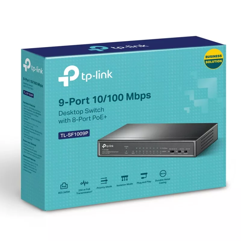 TP-Link 9-Port 10/100Mbps Desktop Switch με 8-Port PoE+
