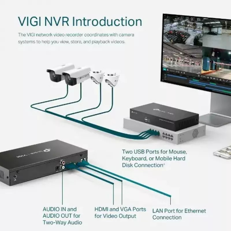 TP-LINK VIGI 8-Κανάλι Βίντεο Καταγραφέας Δικτύου
