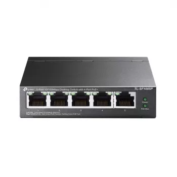 TP-Link 5-Port 10/100Mbps Desktop PoE Switch με 4-Port, Unmanaged, Fast Ethernet (10/100), Vollduplex, Power over Ethernet (PoE)