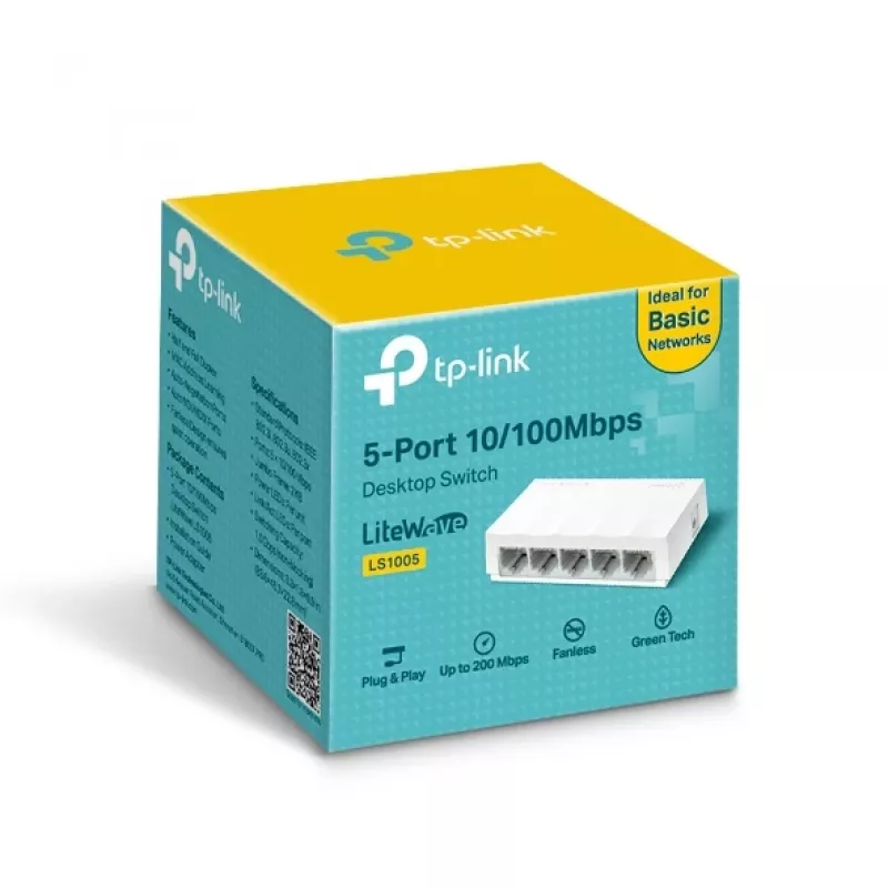 Διακόπτης δικτύου TP-Link LS1005 unmanaged Fast Ethernet λευκό