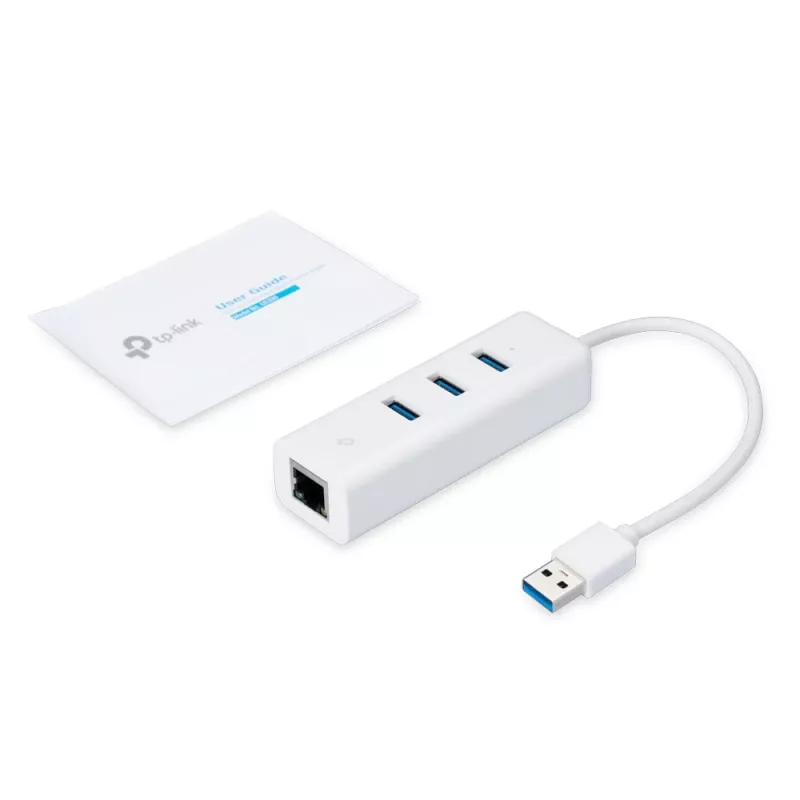 TP-Link UE330 βάση φορητού υπολογιστή/πολλαπλών θυρών ενσύρματο USB 3.2 Gen 1 (3.1 Gen 1) Type-A λευκό