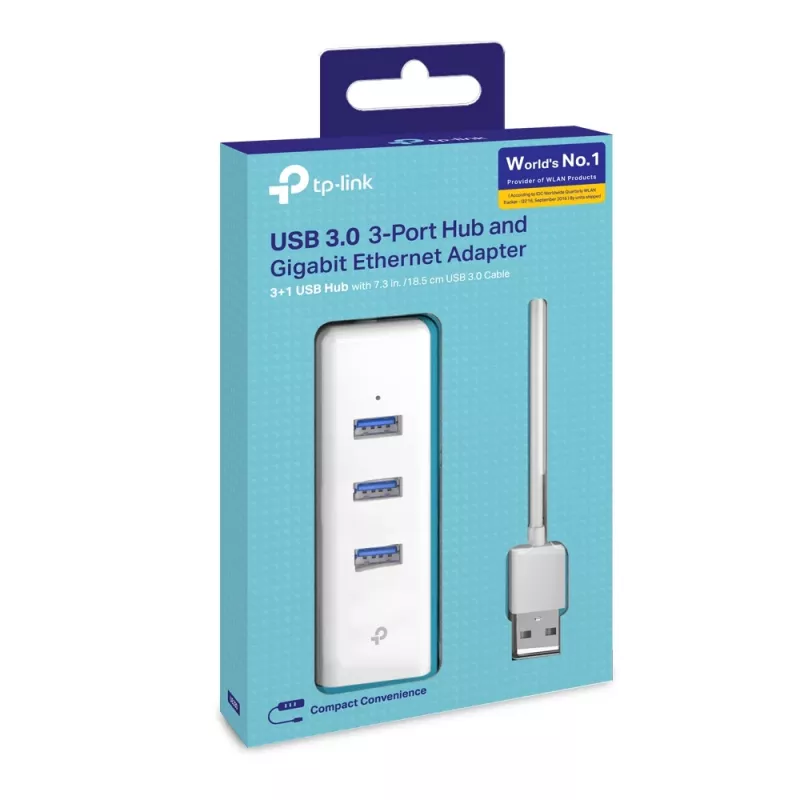 TP-Link UE330 βάση φορητού υπολογιστή/πολλαπλών θυρών ενσύρματο USB 3.2 Gen 1 (3.1 Gen 1) Type-A λευκό
