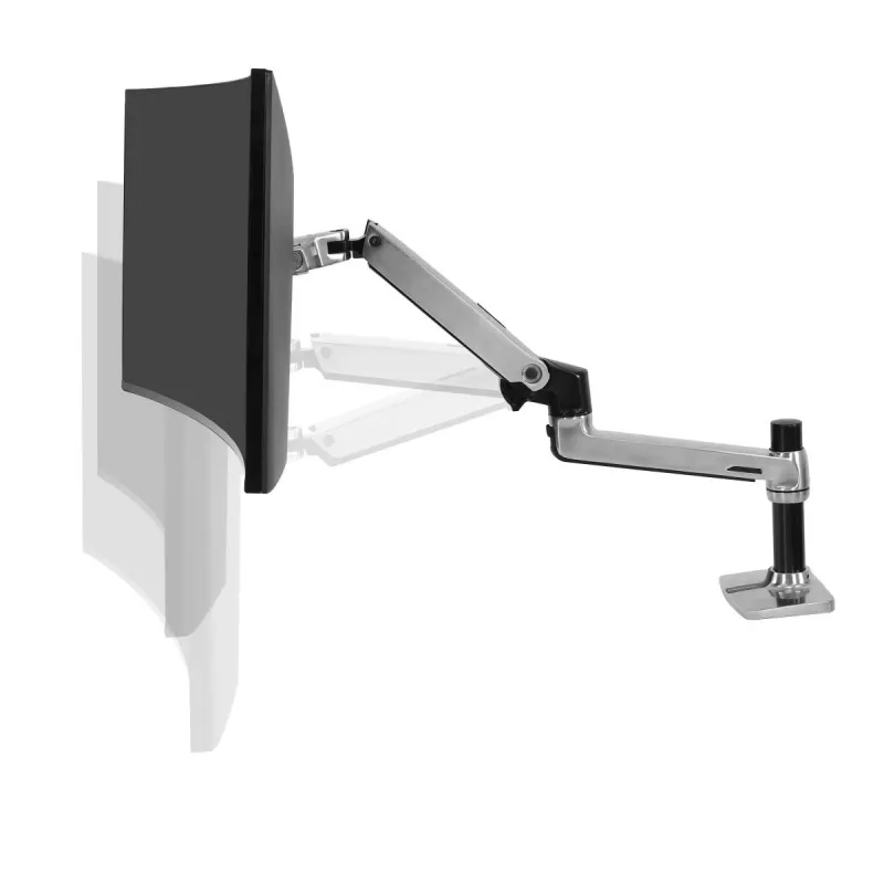Βραχίονας γραφείου Ergotron LX για οθόνη LCD, γυαλισμένο αλουμίνιο