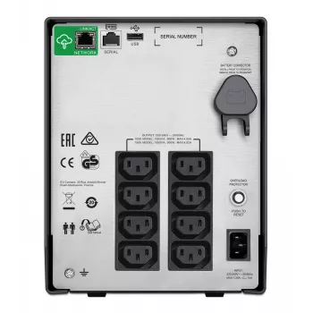 APC Smart-UPS SMC1500IC - 8x C13, USB, SmartConnect, 1500VA, Line-Interactive, 1,5 kVA, 900 W, ημιτονοειδής, 170 V, 300 V