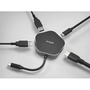 D-Link 4-in-1 USB-C Hub με HDMI και Power Delivery