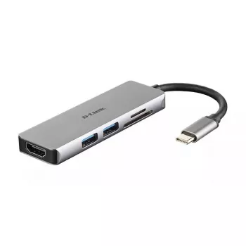 D-Link 5-in-1 USB-C Hub με HDMI και αναγνώστη καρτών SD/microSD
