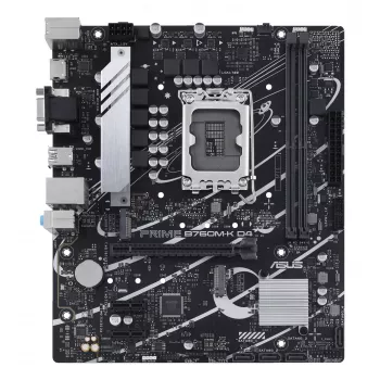 Μητρική ASUS PRIME B760M-K D4 — Intel B760, LGA 1700, Micro ATX, 2x DDR4 DIMM, 64 GB, M.2, SATA III, 2.5Gb Ethernet