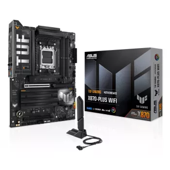 Μητρική ASUS TUF GAMING X870-PLUS WIFI — AMD X870, Socket AM5, ATX, DDR5, 4 DIMM, Wi‑Fi 7, Bluetooth 5.4