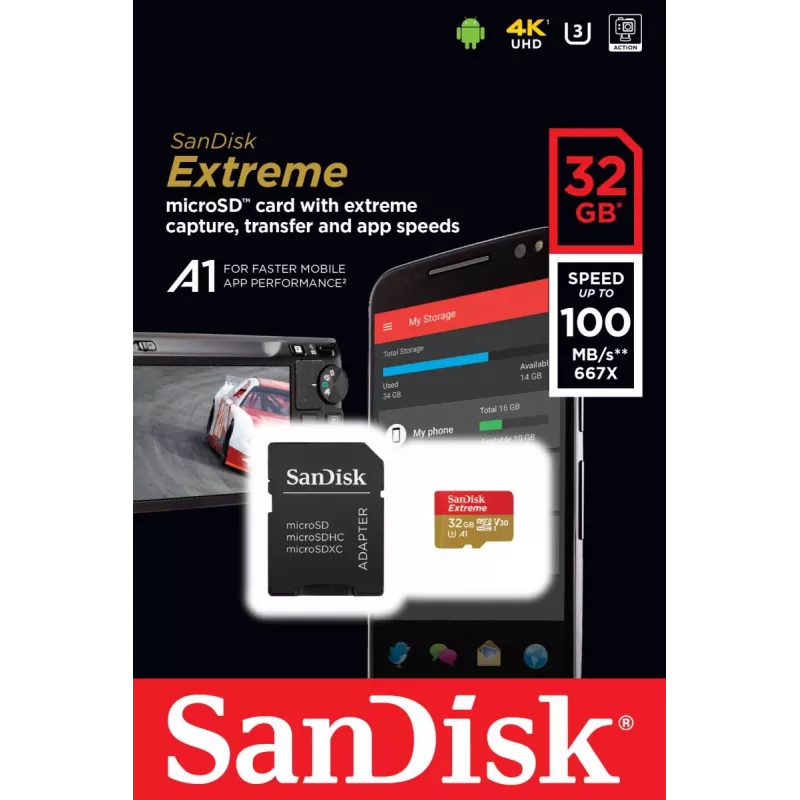 Μνήμη Flash SanDisk 32 GB MicroSDHC UHS-I Class 10 SDSQXAF-032G-GN6MA