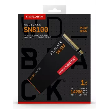 Στερεός δίσκος SSD Western Digital 1 TB M.2 PCI Express 5.0 Μαύρο SN8100