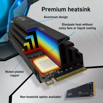 MICRON / CRUCIAL SSD - Crucial T700 - 2 TB - PCIe Gen5 x4 - M.2 2280 - Ψύκτρα