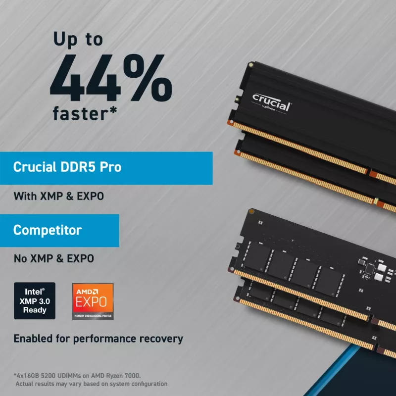 Crucial Pro - DDR5 - Μονάδα - 48 GB - DIMM 288-PIN Low Profile
