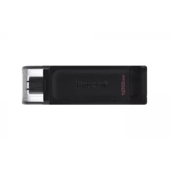 Kingston Technology DataTraveler 128GB USB-C 3.2 Gen 1 70, 128 GB, USB Type-C, 3.2 Gen 1 (3.1 Gen 1), Καπάκι, 7 g, Μαύρο