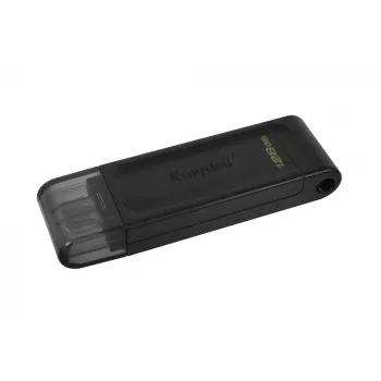 Kingston Technology DataTraveler 128GB USB-C 3.2 Gen 1 70, 128 GB, USB Type-C, 3.2 Gen 1 (3.1 Gen 1), Καπάκι, 7 g, Μαύρο