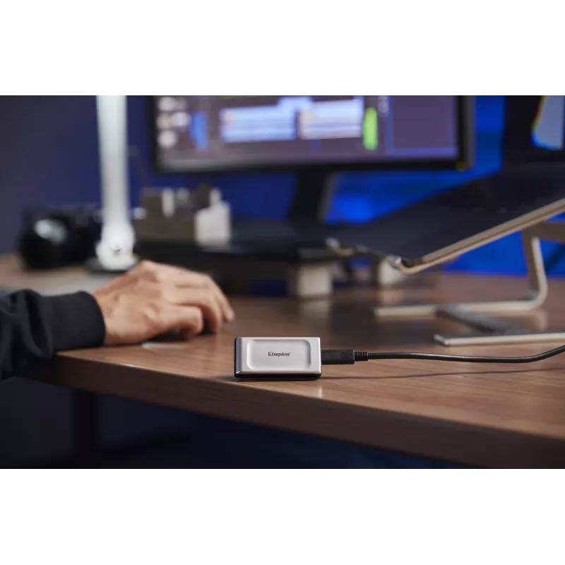 Kingston Technology 2000G Φορητός SSD XS2000, 2 TB, USB Type-C, 3.2 Gen 2 (3.1 Gen 2), 2000 MB/s, Μαύρο, Ασημί