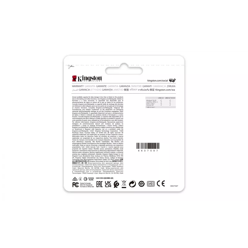Kingston Technology DataTraveler 64GB USB3.2 Gen 1 Exodia M (μαύρο + μπλε)