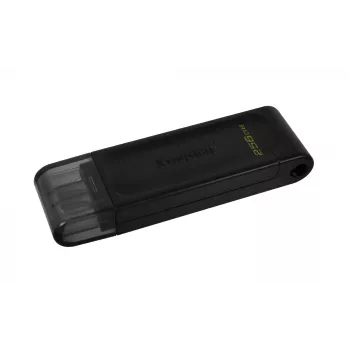 Kingston Technology DataTraveler 256GB USB-C 3.2 Gen 1 70, 256 GB, USB Type-C, 3.2 Gen 1 (3.1 Gen 1), Καπάκι, 7 g, Μαύρο