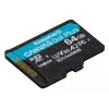 Kingston Technology 64GB microSDXC Canvas Go Plus Gen4 200MB/s A2 U3 V30 Κάρτα + αντάπτορας