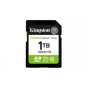 Κάρτα μνήμης SD KINGSTON Canvas Select Plus Gen3 1TB SDXC UHS-I V30 U3 Class 10, 150 MB/s