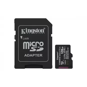 Kingston Technology 128GB microSDXC Canvas Select Plus Gen3 150MB/s A1 Κάρτα + αντάπτορας