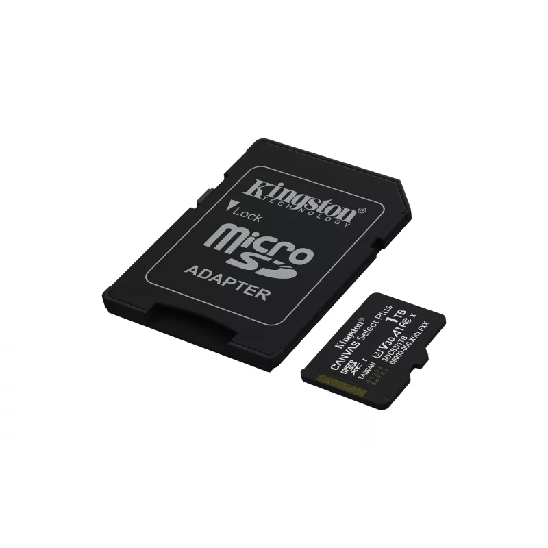 Kingston Technology 1TB microSDXC Canvas Select Plus Gen3 150MB/s A1 Κάρτα + αντάπτορας